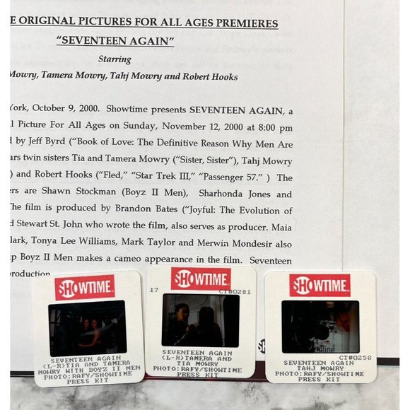 Showtime Movie Press Kit Seventeen Again Tia Mowry Tamera Mowry Robert Hooks - Picture 5 of 8